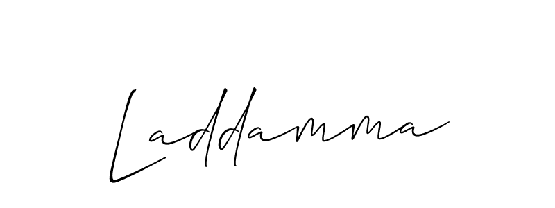 Laddamma stylish signature style. Best Handwritten Sign (Allison_Script) for my name. Handwritten Signature Collection Ideas for my name Laddamma. Laddamma signature style 2 images and pictures png