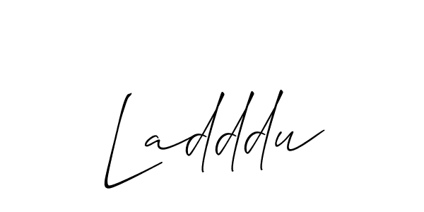 How to make Ladddu signature? Allison_Script is a professional autograph style. Create handwritten signature for Ladddu name. Ladddu signature style 2 images and pictures png