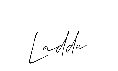 It looks lik you need a new signature style for name Ladde. Design unique handwritten (Allison_Script) signature with our free signature maker in just a few clicks. Ladde signature style 2 images and pictures png