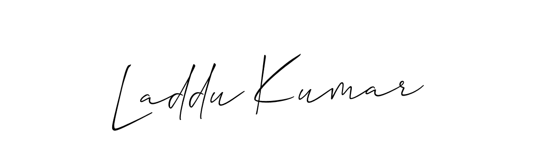 How to make Laddu Kumar name signature. Use Allison_Script style for creating short signs online. This is the latest handwritten sign. Laddu Kumar signature style 2 images and pictures png