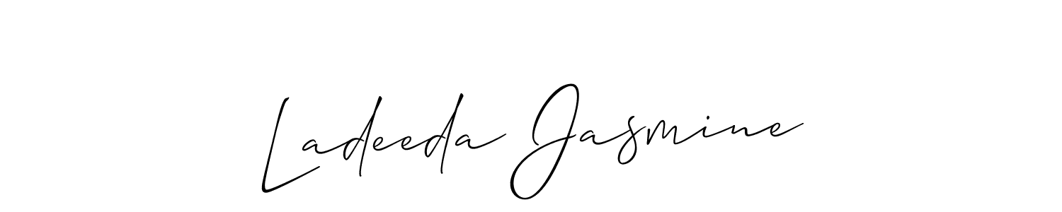 Make a beautiful signature design for name Ladeeda Jasmine. With this signature (Allison_Script) style, you can create a handwritten signature for free. Ladeeda Jasmine signature style 2 images and pictures png