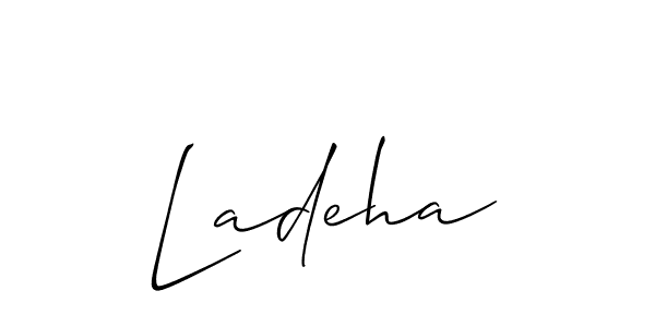 Ladeha stylish signature style. Best Handwritten Sign (Allison_Script) for my name. Handwritten Signature Collection Ideas for my name Ladeha. Ladeha signature style 2 images and pictures png