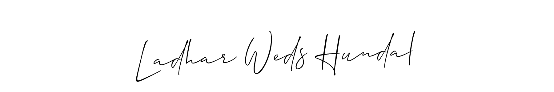 Here are the top 10 professional signature styles for the name Ladhar Weds Hundal. These are the best autograph styles you can use for your name. Ladhar Weds Hundal signature style 2 images and pictures png