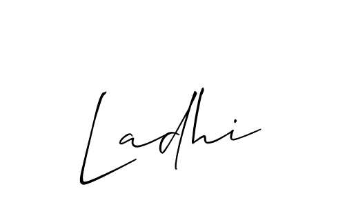 Also we have Ladhi name is the best signature style. Create professional handwritten signature collection using Allison_Script autograph style. Ladhi signature style 2 images and pictures png