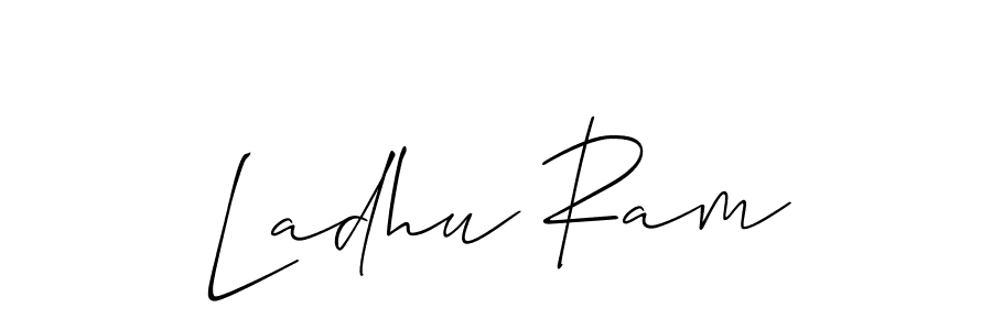How to make Ladhu Ram name signature. Use Allison_Script style for creating short signs online. This is the latest handwritten sign. Ladhu Ram signature style 2 images and pictures png