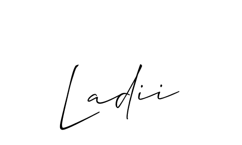 How to make Ladii name signature. Use Allison_Script style for creating short signs online. This is the latest handwritten sign. Ladii signature style 2 images and pictures png