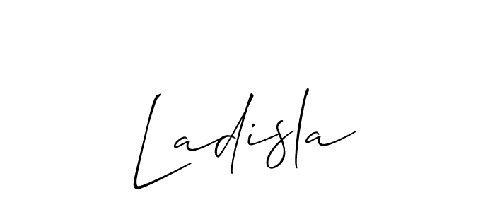 Also we have Ladisla name is the best signature style. Create professional handwritten signature collection using Allison_Script autograph style. Ladisla signature style 2 images and pictures png