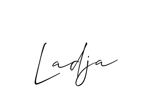 How to Draw Ladja signature style? Allison_Script is a latest design signature styles for name Ladja. Ladja signature style 2 images and pictures png