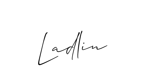 How to make Ladlin signature? Allison_Script is a professional autograph style. Create handwritten signature for Ladlin name. Ladlin signature style 2 images and pictures png