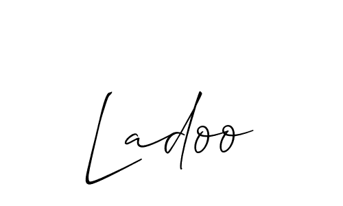 Use a signature maker to create a handwritten signature online. With this signature software, you can design (Allison_Script) your own signature for name Ladoo. Ladoo signature style 2 images and pictures png