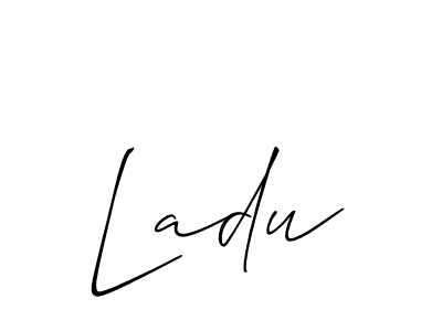 Ladu stylish signature style. Best Handwritten Sign (Allison_Script) for my name. Handwritten Signature Collection Ideas for my name Ladu. Ladu signature style 2 images and pictures png