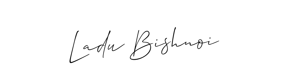 Allison_Script is a professional signature style that is perfect for those who want to add a touch of class to their signature. It is also a great choice for those who want to make their signature more unique. Get Ladu Bishnoi name to fancy signature for free. Ladu Bishnoi signature style 2 images and pictures png