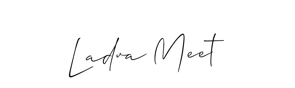 Ladva Meet stylish signature style. Best Handwritten Sign (Allison_Script) for my name. Handwritten Signature Collection Ideas for my name Ladva Meet. Ladva Meet signature style 2 images and pictures png