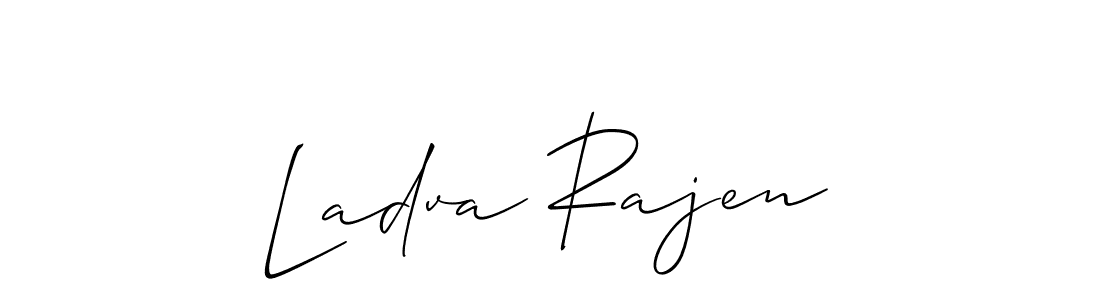 Allison_Script is a professional signature style that is perfect for those who want to add a touch of class to their signature. It is also a great choice for those who want to make their signature more unique. Get Ladva Rajen name to fancy signature for free. Ladva Rajen signature style 2 images and pictures png