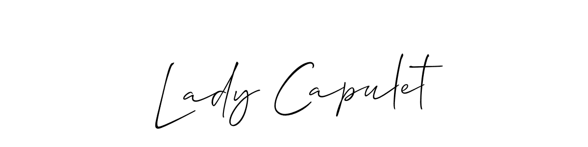 Similarly Allison_Script is the best handwritten signature design. Signature creator online .You can use it as an online autograph creator for name Lady Capulet. Lady Capulet signature style 2 images and pictures png