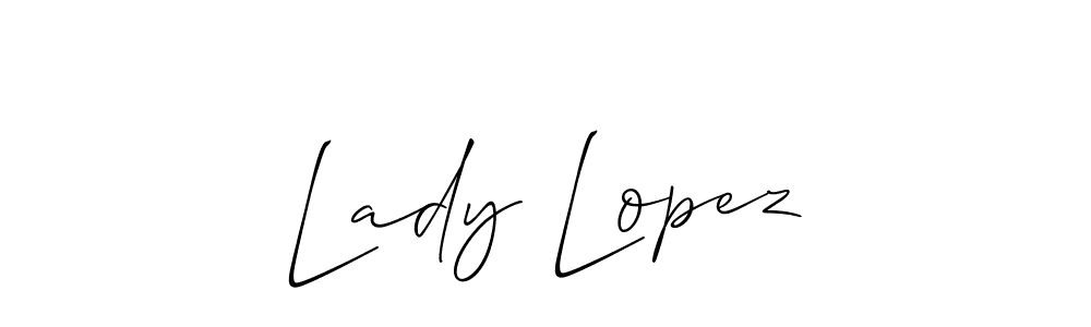 You should practise on your own different ways (Allison_Script) to write your name (Lady Lopez) in signature. don't let someone else do it for you. Lady Lopez signature style 2 images and pictures png