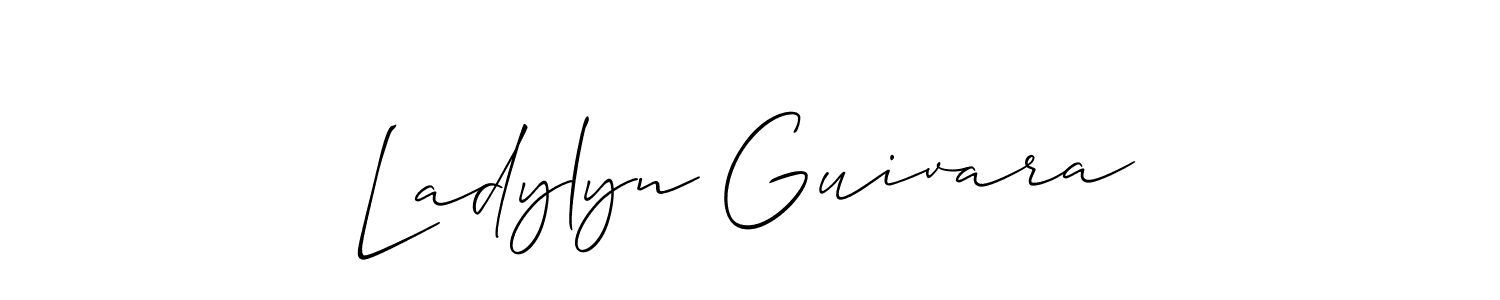 Create a beautiful signature design for name Ladylyn Guivara. With this signature (Allison_Script) fonts, you can make a handwritten signature for free. Ladylyn Guivara signature style 2 images and pictures png