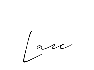 Create a beautiful signature design for name Laec. With this signature (Allison_Script) fonts, you can make a handwritten signature for free. Laec signature style 2 images and pictures png