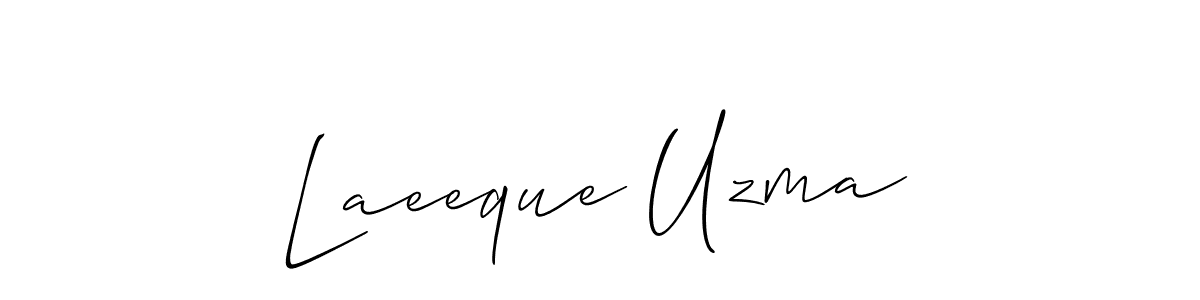 Create a beautiful signature design for name Laeeque Uzma. With this signature (Allison_Script) fonts, you can make a handwritten signature for free. Laeeque Uzma signature style 2 images and pictures png