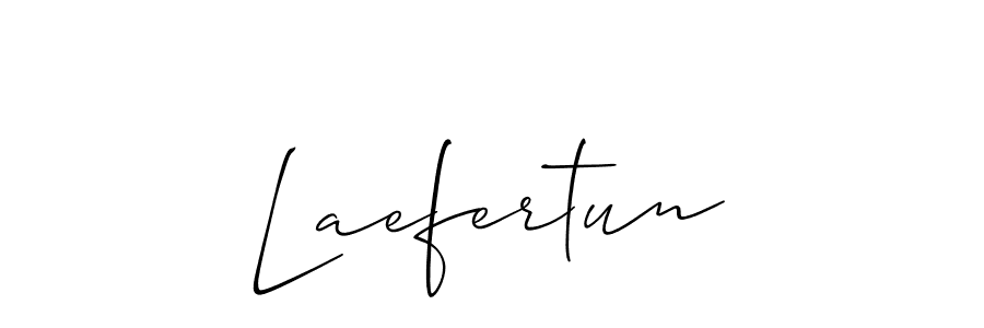 Create a beautiful signature design for name Laefertun. With this signature (Allison_Script) fonts, you can make a handwritten signature for free. Laefertun signature style 2 images and pictures png