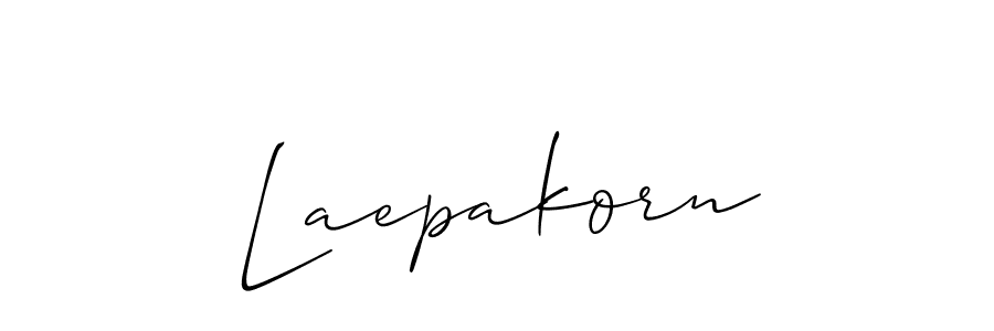 Also You can easily find your signature by using the search form. We will create Laepakorn name handwritten signature images for you free of cost using Allison_Script sign style. Laepakorn signature style 2 images and pictures png