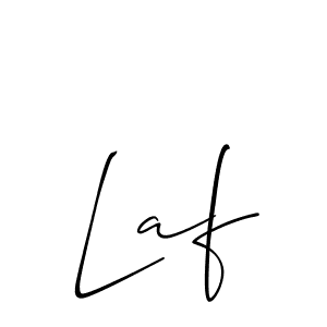 You should practise on your own different ways (Allison_Script) to write your name (Laf) in signature. don't let someone else do it for you. Laf signature style 2 images and pictures png