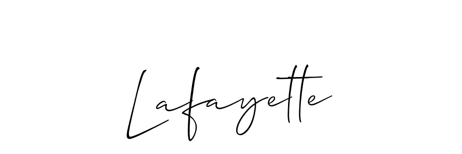 You should practise on your own different ways (Allison_Script) to write your name (Lafayette) in signature. don't let someone else do it for you. Lafayette signature style 2 images and pictures png