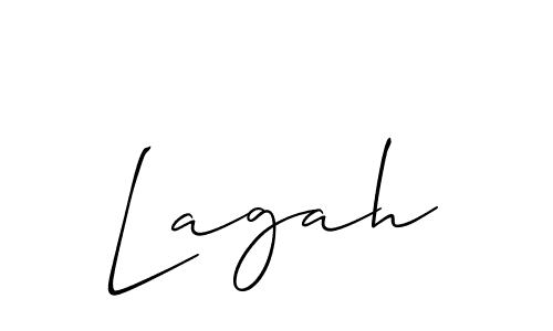 Also we have Lagah name is the best signature style. Create professional handwritten signature collection using Allison_Script autograph style. Lagah signature style 2 images and pictures png