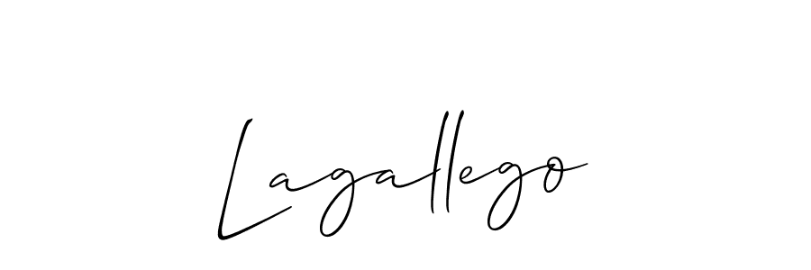 Lagallego stylish signature style. Best Handwritten Sign (Allison_Script) for my name. Handwritten Signature Collection Ideas for my name Lagallego. Lagallego signature style 2 images and pictures png