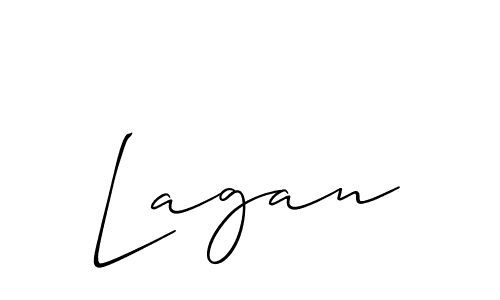 Use a signature maker to create a handwritten signature online. With this signature software, you can design (Allison_Script) your own signature for name Lagan. Lagan signature style 2 images and pictures png