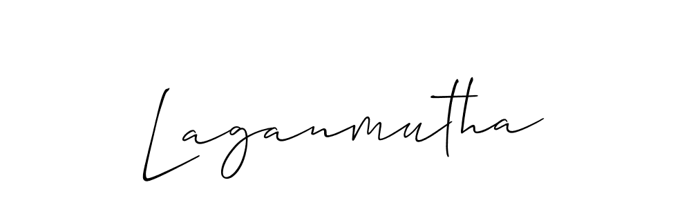 Best and Professional Signature Style for Laganmutha. Allison_Script Best Signature Style Collection. Laganmutha signature style 2 images and pictures png