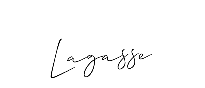 Make a beautiful signature design for name Lagasse. With this signature (Allison_Script) style, you can create a handwritten signature for free. Lagasse signature style 2 images and pictures png