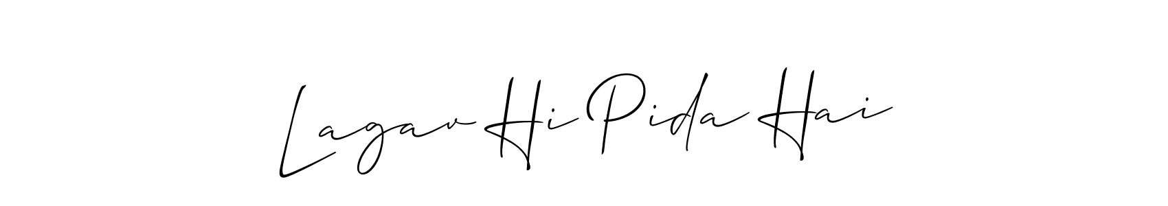 Lagav Hi Pida Hai stylish signature style. Best Handwritten Sign (Allison_Script) for my name. Handwritten Signature Collection Ideas for my name Lagav Hi Pida Hai. Lagav Hi Pida Hai signature style 2 images and pictures png
