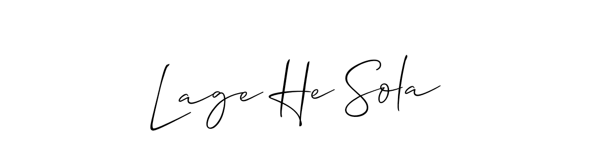 Check out images of Autograph of Lage He Sola name. Actor Lage He Sola Signature Style. Allison_Script is a professional sign style online. Lage He Sola signature style 2 images and pictures png