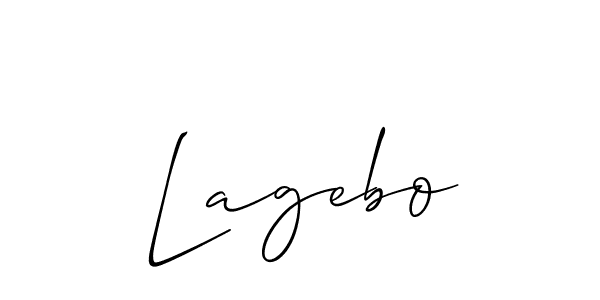 How to make Lagebo name signature. Use Allison_Script style for creating short signs online. This is the latest handwritten sign. Lagebo signature style 2 images and pictures png