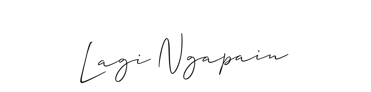 How to make Lagi Ngapain name signature. Use Allison_Script style for creating short signs online. This is the latest handwritten sign. Lagi Ngapain signature style 2 images and pictures png