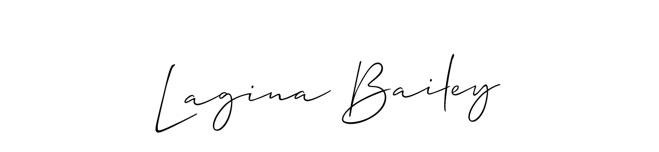 How to make Lagina Bailey name signature. Use Allison_Script style for creating short signs online. This is the latest handwritten sign. Lagina Bailey signature style 2 images and pictures png