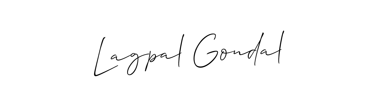 Once you've used our free online signature maker to create your best signature Allison_Script style, it's time to enjoy all of the benefits that Lagpal Gondal name signing documents. Lagpal Gondal signature style 2 images and pictures png