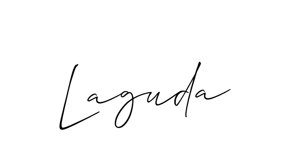 if you are searching for the best signature style for your name Laguda. so please give up your signature search. here we have designed multiple signature styles  using Allison_Script. Laguda signature style 2 images and pictures png
