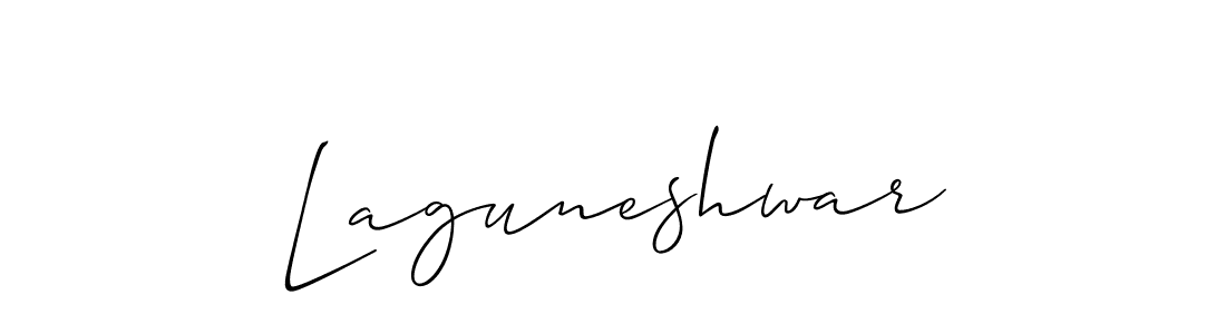 Use a signature maker to create a handwritten signature online. With this signature software, you can design (Allison_Script) your own signature for name Laguneshwar. Laguneshwar signature style 2 images and pictures png