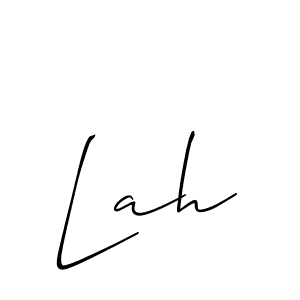 Use a signature maker to create a handwritten signature online. With this signature software, you can design (Allison_Script) your own signature for name Lah. Lah signature style 2 images and pictures png