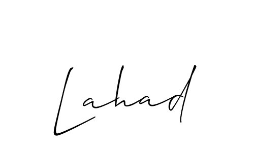 if you are searching for the best signature style for your name Lahad. so please give up your signature search. here we have designed multiple signature styles  using Allison_Script. Lahad signature style 2 images and pictures png