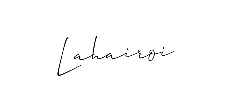 Also You can easily find your signature by using the search form. We will create Lahairoi name handwritten signature images for you free of cost using Allison_Script sign style. Lahairoi signature style 2 images and pictures png