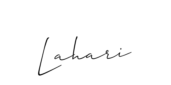 Allison_Script is a professional signature style that is perfect for those who want to add a touch of class to their signature. It is also a great choice for those who want to make their signature more unique. Get Lahari name to fancy signature for free. Lahari signature style 2 images and pictures png