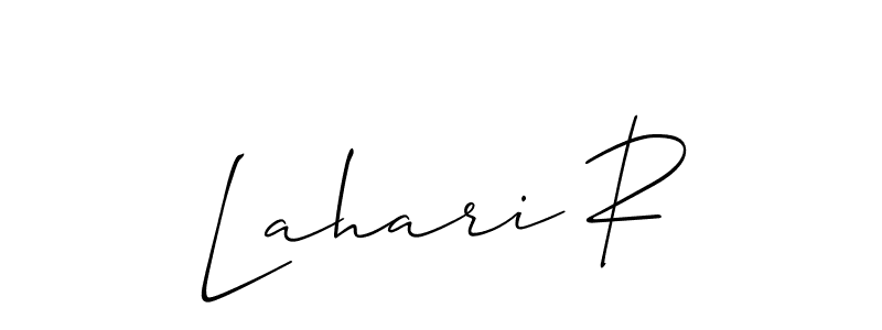Make a beautiful signature design for name Lahari R. Use this online signature maker to create a handwritten signature for free. Lahari R signature style 2 images and pictures png