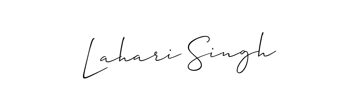 Use a signature maker to create a handwritten signature online. With this signature software, you can design (Allison_Script) your own signature for name Lahari Singh. Lahari Singh signature style 2 images and pictures png