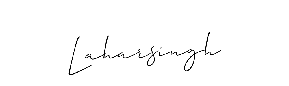 How to make Laharsingh name signature. Use Allison_Script style for creating short signs online. This is the latest handwritten sign. Laharsingh signature style 2 images and pictures png