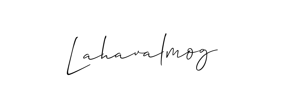 The best way (Allison_Script) to make a short signature is to pick only two or three words in your name. The name Lahavalmog include a total of six letters. For converting this name. Lahavalmog signature style 2 images and pictures png