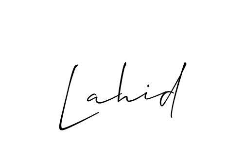Lahid stylish signature style. Best Handwritten Sign (Allison_Script) for my name. Handwritten Signature Collection Ideas for my name Lahid. Lahid signature style 2 images and pictures png