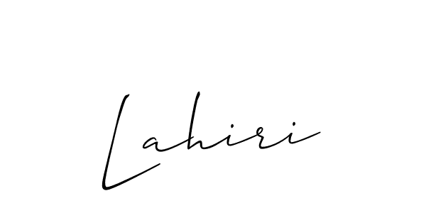 Design your own signature with our free online signature maker. With this signature software, you can create a handwritten (Allison_Script) signature for name Lahiri. Lahiri signature style 2 images and pictures png